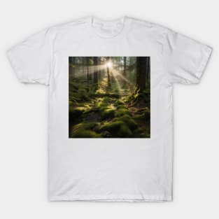 Sunshine on the dense forests after the rain T-Shirt